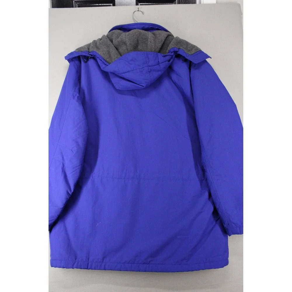 Lands End Squall Parka Mens XL Blue Fleece Lined Insulated Jacket